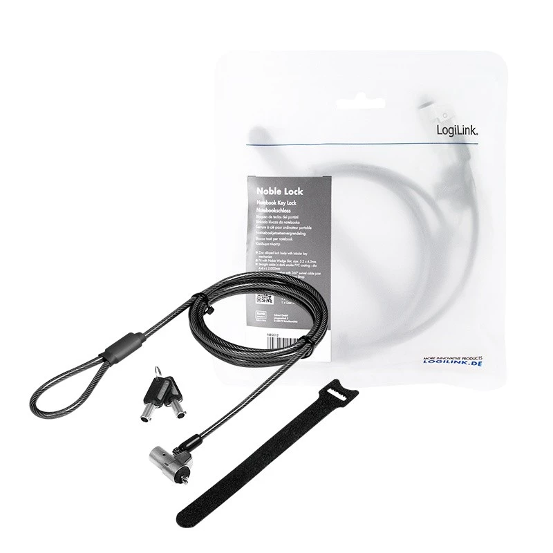 Cable lock LogiLink NBS012 Black Silver
