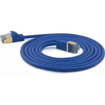 Wantec Extra-thin Cat.7 Raw Cable SSTP Patch Cable - 0,2 m -Cat.7 Raw Cable - S/FTP (S-STP) - RJ-45 - RJ-45 - Blue (7128)