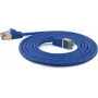 Wantec Extra-thin Cat.7 Raw Cable SSTP Patch Cable - 0,2 m -Cat.7 Raw Cable - S/FTP (S-STP) - RJ-45 - RJ-45 - Blue (7128)
