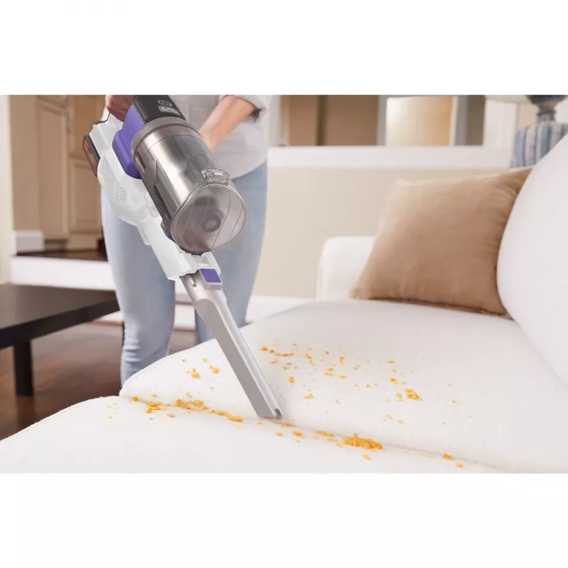 Black & Decker BHFEV1825CP stick vacuum/electric broom 2-in-1 stick vacuum Battery Dry Bagless White 2.5 Ah