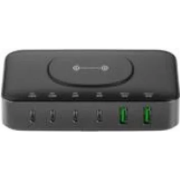 4smarts Charging Dock - 7-in-1 - 100 Watt - 5 A - PD/PPS, PD 3.0, QC 3.0, HiSilicon Fast Charging, AFC - 6 Output Ports (24 pin USB-C, USB)
