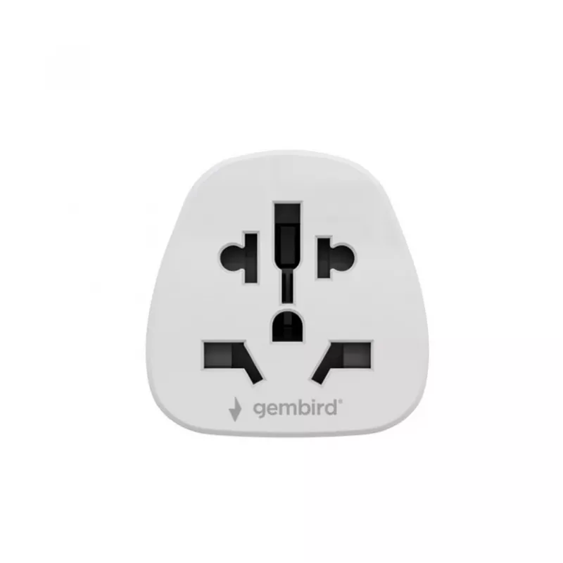 Travel plug adapter GEMBIRD A-AC-EUMINTF — World to EU, 15A