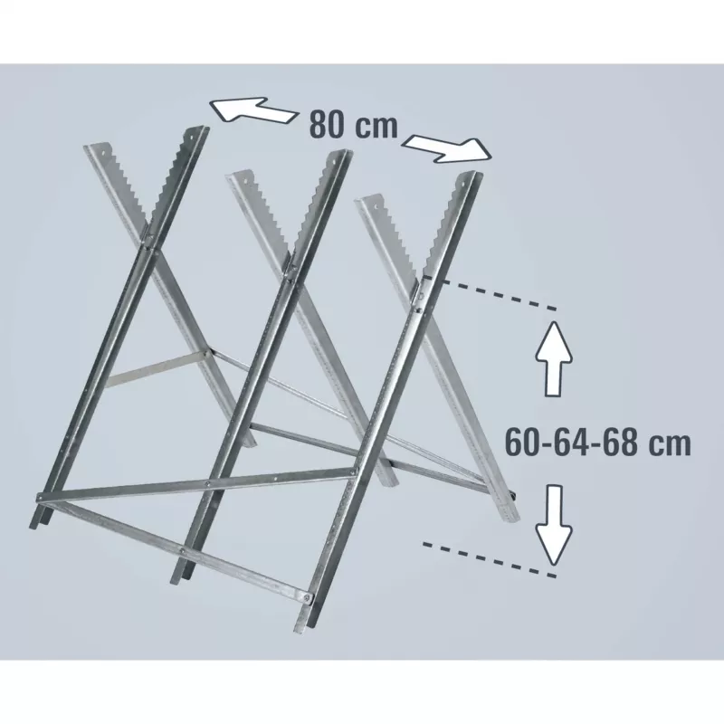 Einhell 4500067 Chainsaw Sawhorse, Silver, Galvanised Metal