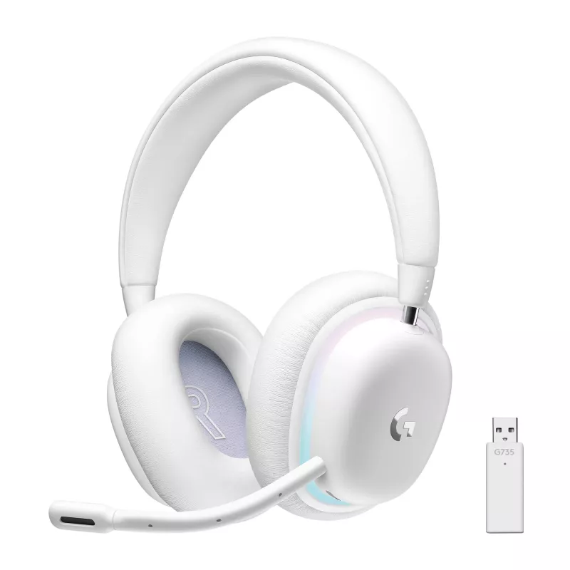 Logitech G G735 Wireless Gaming Headset Customisable LIGHTSYNC RGB Lighting LIGHTSPEED Bluetooth 3.5 MM Aux Compatible with PC Mobile Devices De