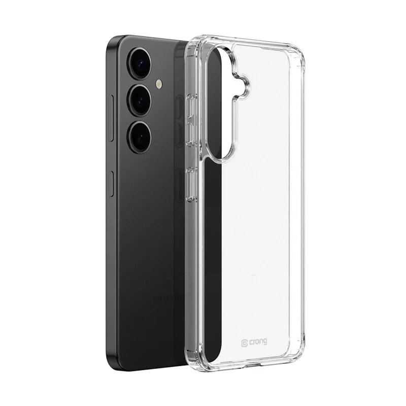 Protective transparent cover Crong for Samsung Galaxy S25 — Crystal Shield model