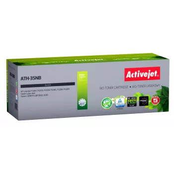 BIO Activejet ATH-35NB toner for HP, Canon printers, Replacement HP 35A CB435A, Canon CRG-712; Supreme; 1800 pages; black. ECO Toner.