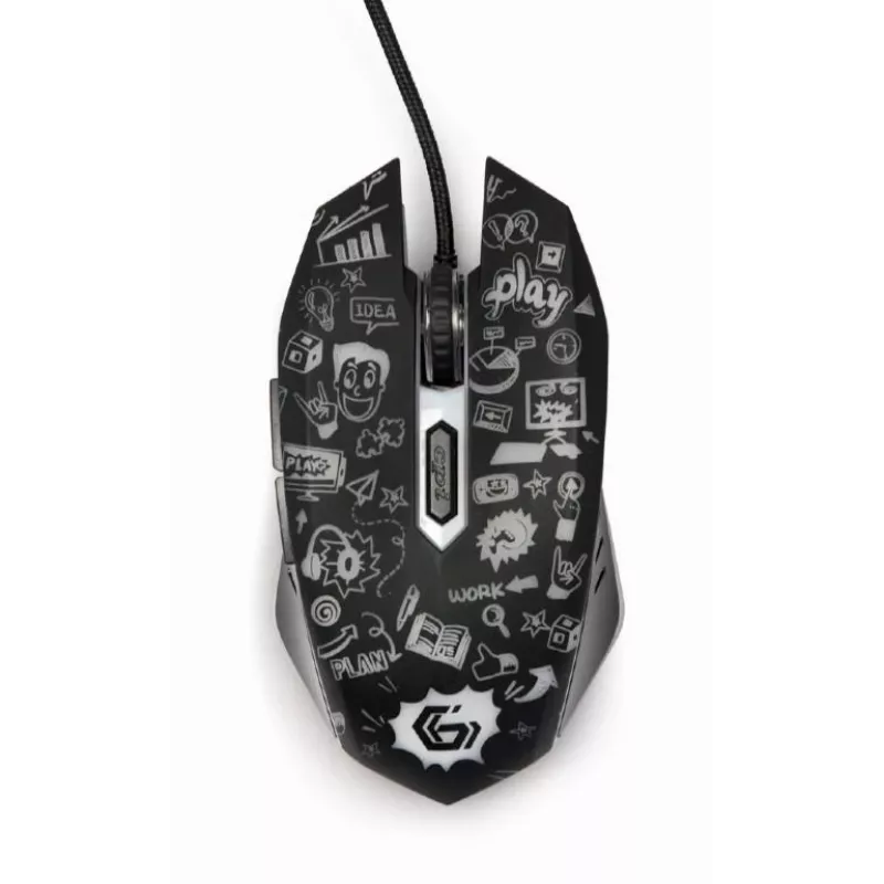 Mouse USB Optical BLACK/MUS-6B-GRAFIX-01 Gembird