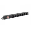 Lanberg | Power Distribution unit (PDU) 19 inch 1U 10A 2M 7X Schuko Outlets | PDU-07F-0200-IEC-BK