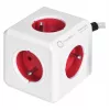 Allocacoc 2304/FREXPC power extension 3 m 5 AC outlet(s) Indoor Red, White