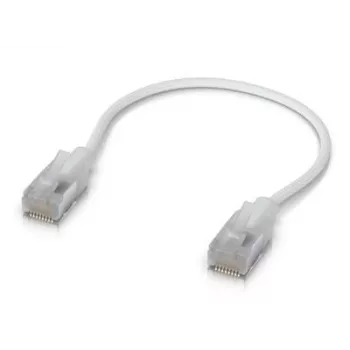 Network patch cable UBIQUITI UACC-Cable-Patch-EL-C6A 0.15 m Cat6a RJ-45 translucent white