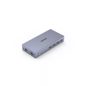 KVM switch Unitek V307A USB HDMI 2‑port 4K Ultra HD 3840x2160@60Hz HDCP 2.2, metal housing, grey