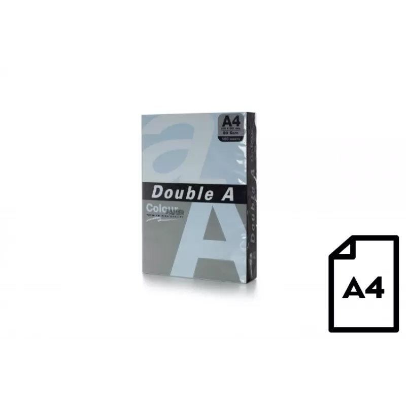 Colour paper Double A, 80g, A4, 500 sheets, Ocean