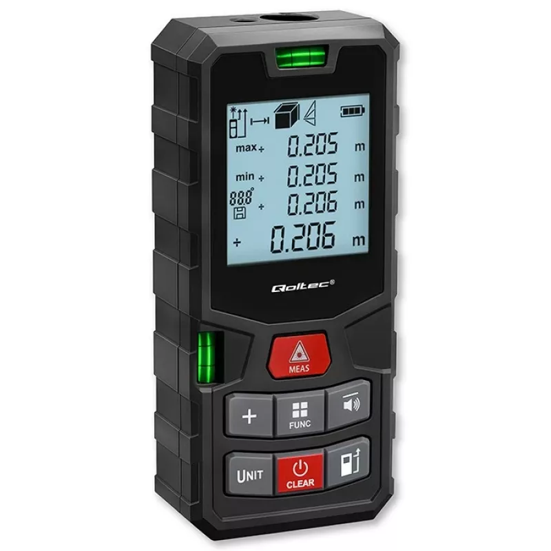Laser distance meter with bubble level 120m