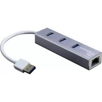 Inter-Tech Argus IT-310-S - USB 3.2 Gen 1 (3.1 Gen 1) Type-A - RJ-45 - USB 3.2 Gen 1 (3.1 Gen 1) Type-A - Grey - Aluminium - LAN - USB - Gigabit Ethernet (88885471)