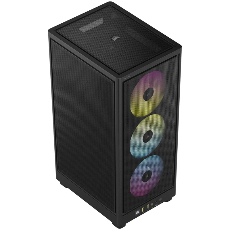 Corsair RGB AIRFLOW PC Case 2000D Black Mini-ITX Power supply included No SFX