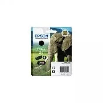 Epson Elephant Singlepack Black 24 Claria Photo HD Ink, Black, Pigment-based ink, 1 pc(s)