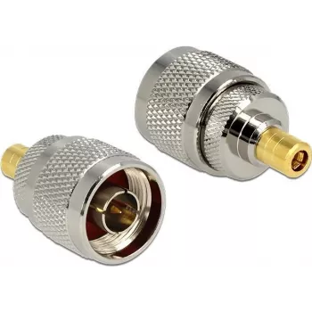 Cable gender changer DELOCK 88869 — SMB to SMB, nickel-plated contacts, silver