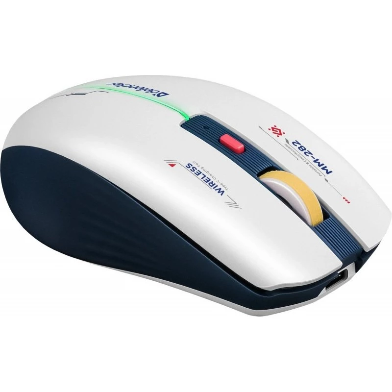 Wireless gaming mouse DEFENDER MM-282 RF — ambidextrous, optical 1800 DPI, 5 buttons, USB, battery-powered