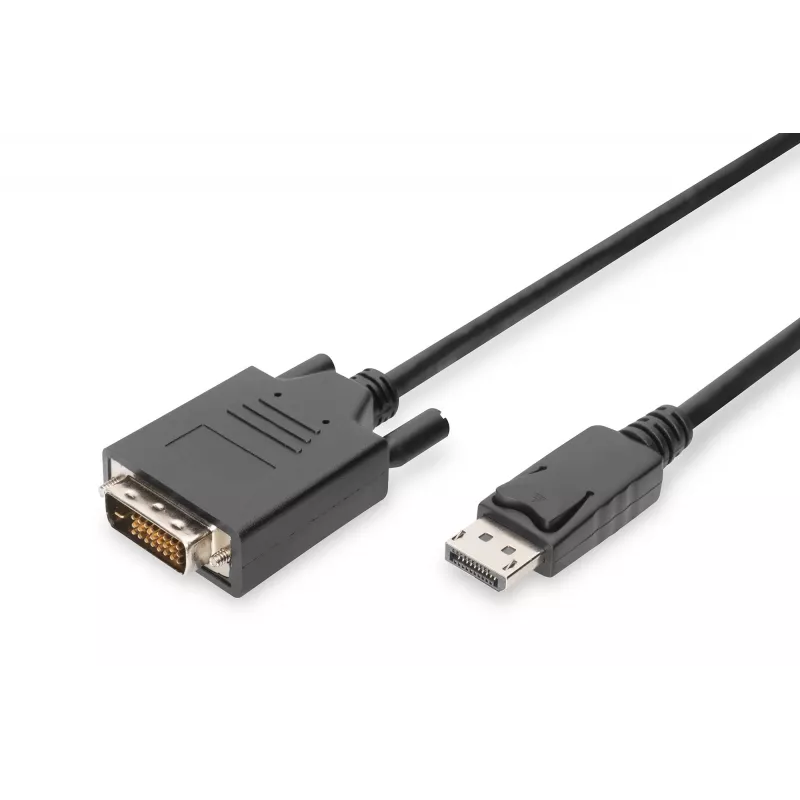 Assmann DisplayPort adapter cable. DP - DVI (24+1) M/M. 1.0m. w/interlock. DP 1.2 compatible. UL. CE. bl (AK-340301-010-S)