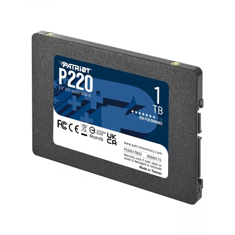 2.5 inch SATA III SSD PATRIOT P220 1 TB — 550/500 MB/s, 50k IOPS, 7 mm