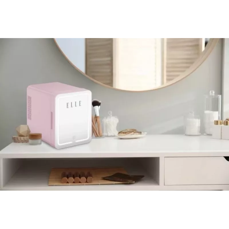 Mini fridge with LED makeup mirror Elle ESDAFX04PUEU 4 L, purple