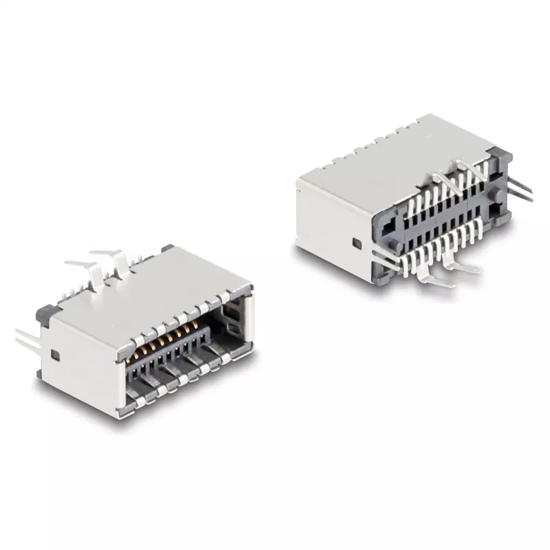 DeLOCK 67193 wire connector USB Type-E Black Silver Female