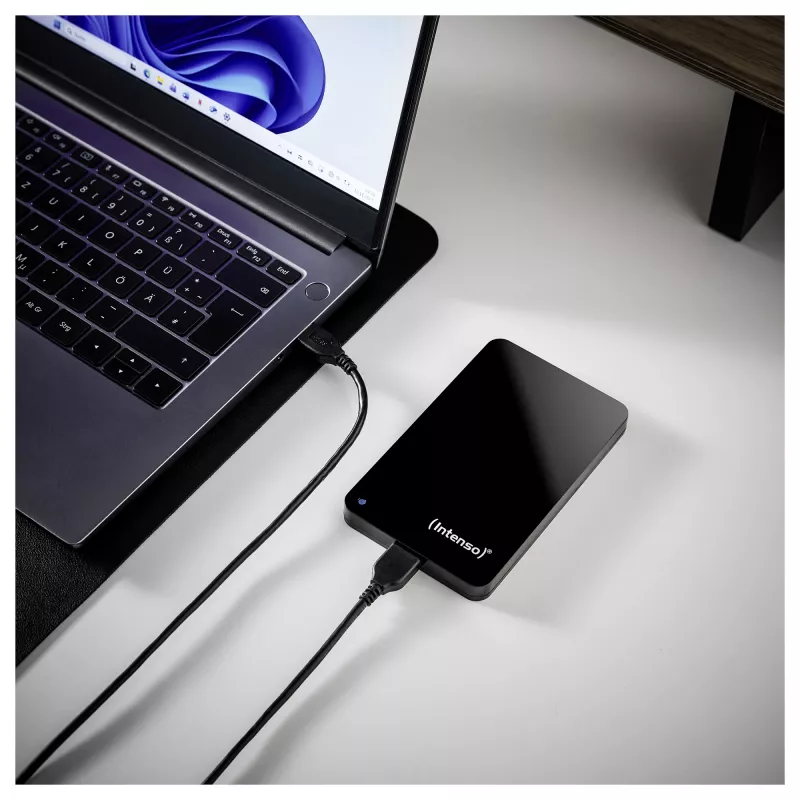 Portable Hard Drive 1 TB refurbished, external hard drive (black)