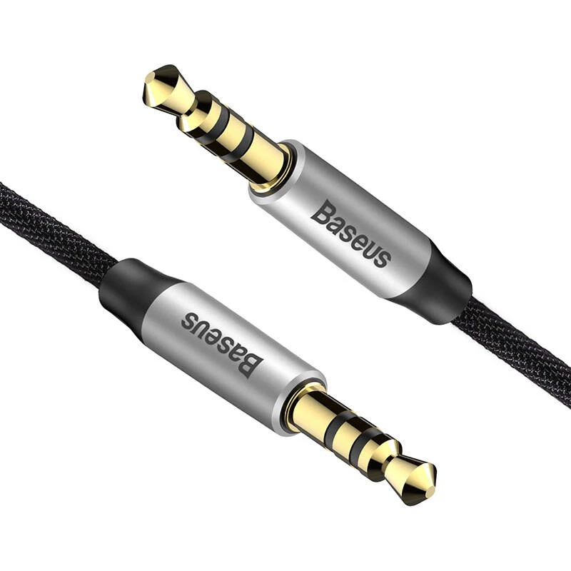 Baseus Yiven Audio Cable Cable 3.5 male Audio M30 1.5M Silver+ Black