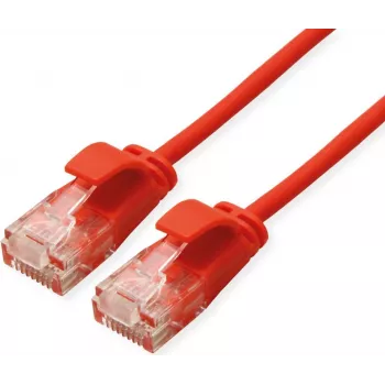 ROLINE GREEN UTP Patch Cable Cat.6A (Class EA), LSOH, slim, Red, 0,3 m (21.44.3911)