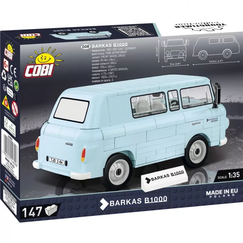 Construction toy Cobi Barkas B1000 24600 scale 1:35 model kit, detailed bricks