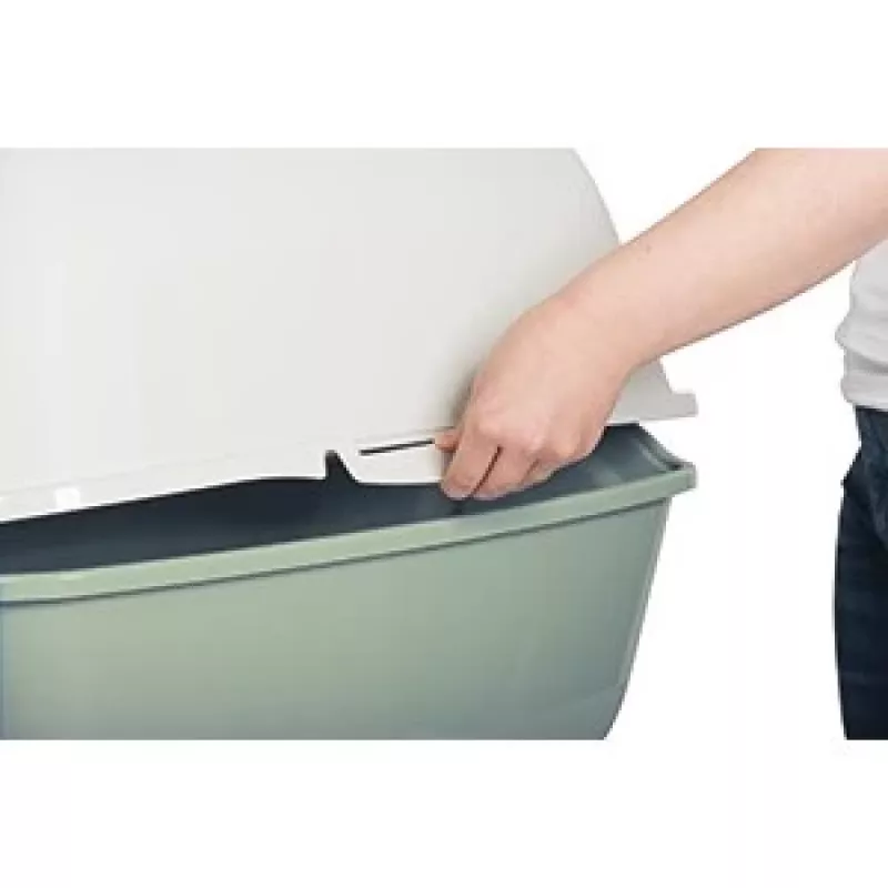 Hooded litter box Rotho Bailey Green White 560×400×390 mm, carbon filter, 1 handle