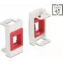 Keystone Holder DeLOCK Easy 45 Module 22.5 x 45 mm white red