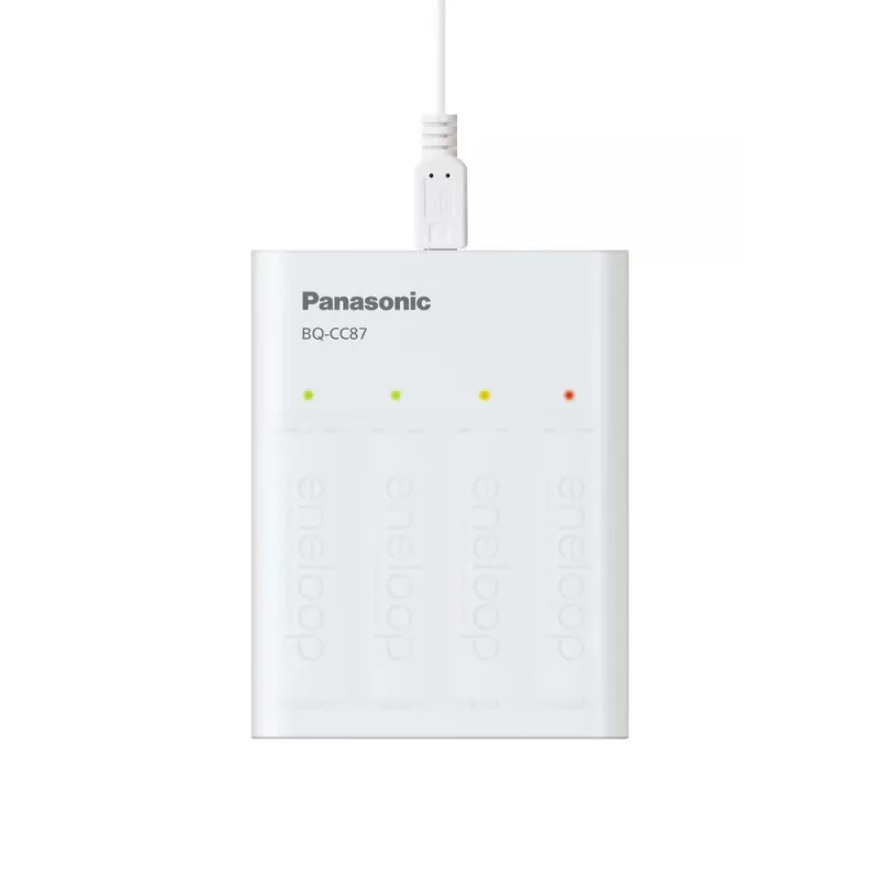 USB battery charger PANASONIC Eneloop Smartplus BQ-CC87 + 4x AA 2000 mAh (K-KJ87MCD40USB)