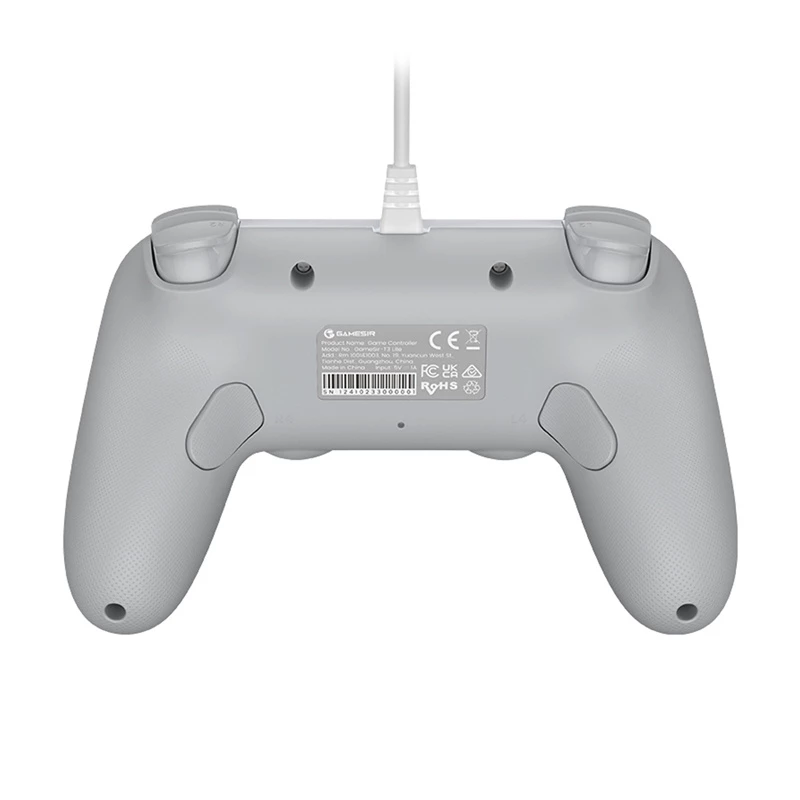 Wired Game Controller GameSir T3 Lite WT White — ergonomic wired controller compatible with PC