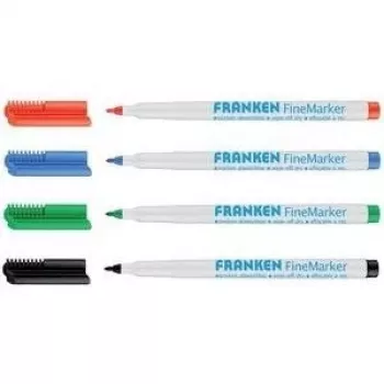 Fine Marker Franken FineMarker 4 pc(s) Black Blue Green Red