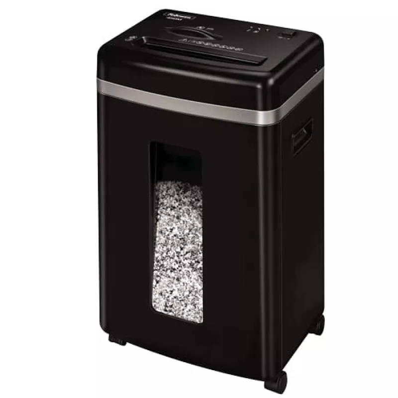 Paper shredder Fellowes Powershred 450M Micro-cut, 9-sheet capacity, 2 x 12 mm, 22 L bin, black