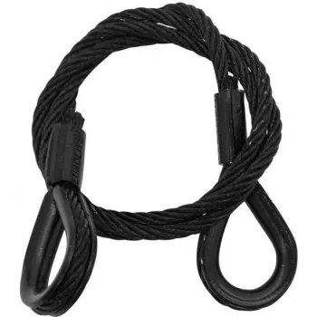 Steel cable EUROLITE 5801049B 600x3 mm black with thimble