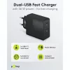 Indoor Charger Goobay 61757 Fast Charging USB Type-C 2 Ports Black