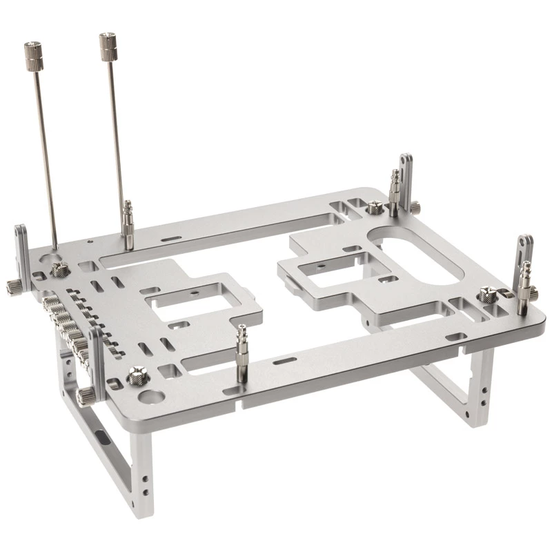 Mini benchtable case Streacom BC1 Mini V2 silver — compact open-frame chassis