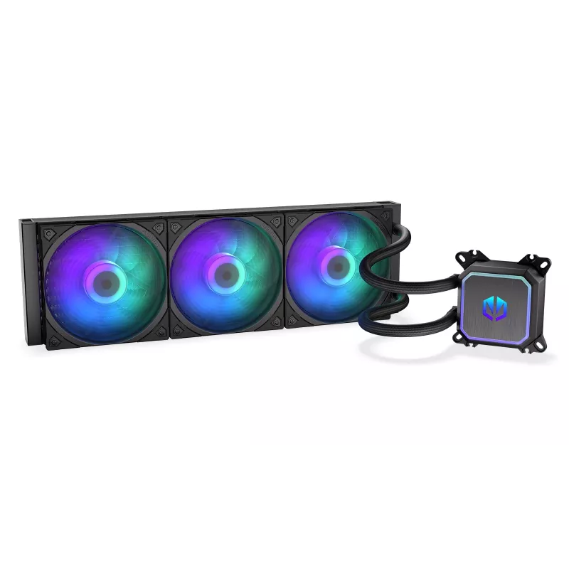 All-in-one liquid cooler ENDORFY Navis F360 ARGB Black — 360mm radiator, 3x 120×25 mm fans, 250–1800 RPM, pump 1600–2600 RPM, LGA 1700/AM5/AM4 support