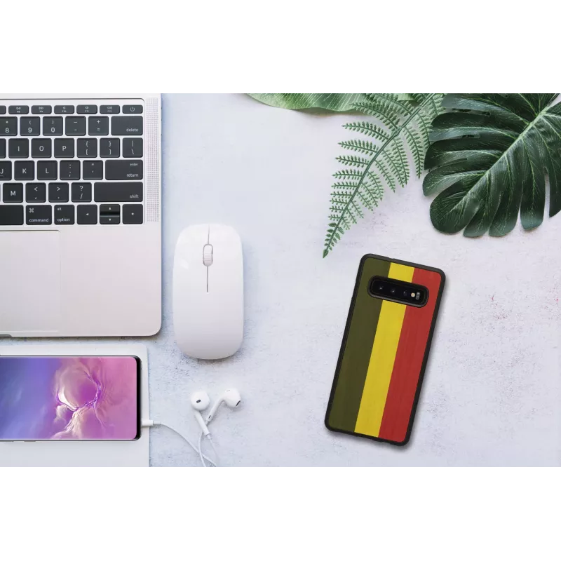 Smartphone case man and wood for Galaxy S10 — reggae black protective cover