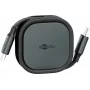 Wentronic goobay Self-Retracting USB-C Cable black/si 15W in Rugged Enclosure - Cable - Digital/Data (77424)
