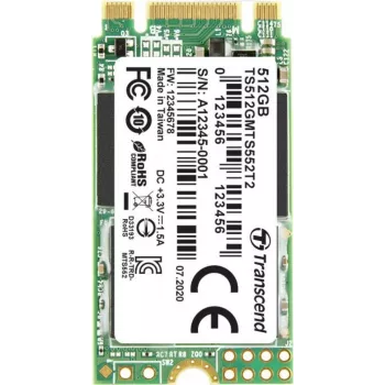 Transcend MTS552T2 - SSD - 512 GB - intern - M.2 2242 (doppelseitig) (M.2 2242 (doppelseitig)) - SATA 6Gb/s (TS512GMTS552T2)