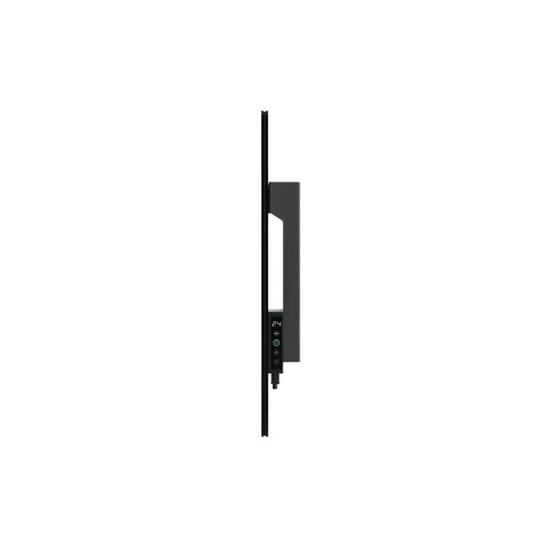 AENO Premium Eco Smart Quadro Wall Heater, 500W, 50x50 cm., Tempered glass, Infrared+convection heating type, LED display Plug type: Europe (E/F type), BLACK, , Made in Poland