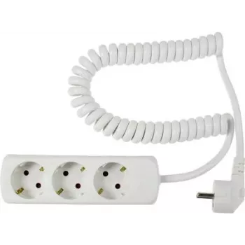 Power strip AS Schwabe 11431 — white, safety contact, no switch