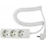 Power strip AS Schwabe 11431 — white, safety contact, no switch