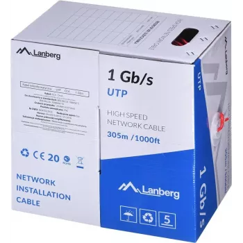 Networking cable Lanberg LCU6-10CC-0305-R U/UTP 305 m Red