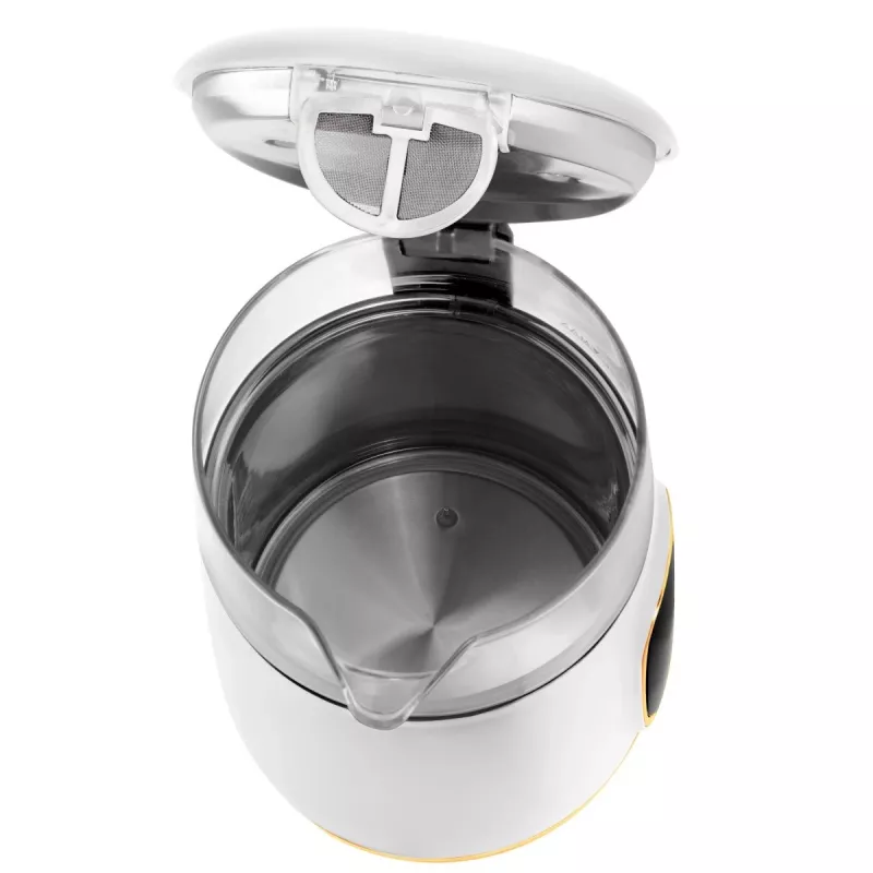 Electric kettle Adler AD 1305WG — 1.7 L, 2200 W, glass/plastic, white/gold/transparent