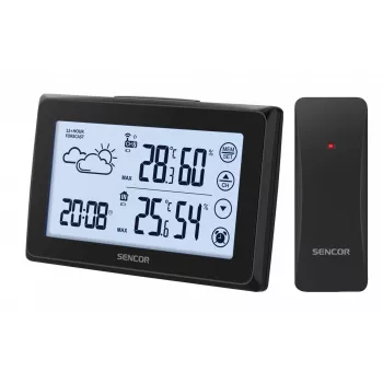 Weather station SENCOR SWS 2850 — indoor/outdoor temperature & humidity, 1 wireless sensor, 433.92 MHz, max/min memory