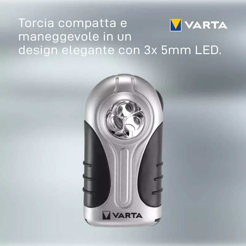Hand flashlight Varta 16647 Black Silver
